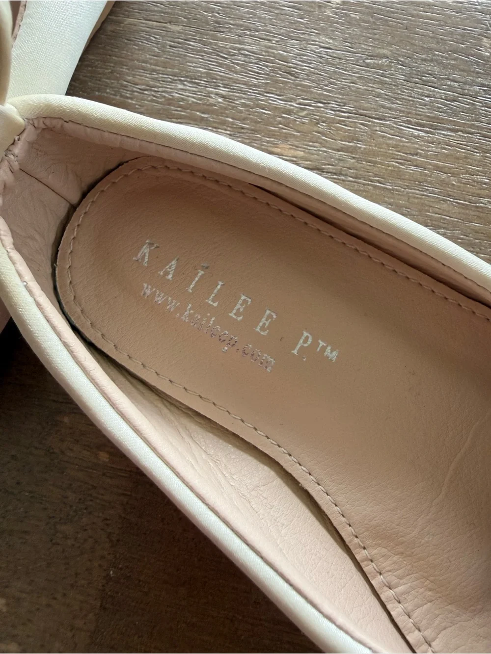Kailee p Girls' Cream Ballet Flats with Ankle Strap